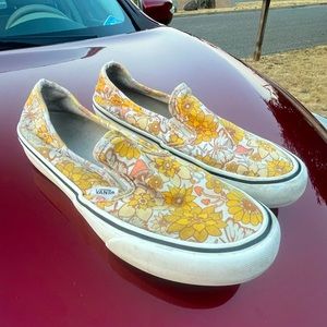 Vintage Style Mushroom Flower Print Vans